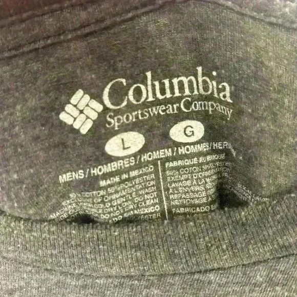 Columbia Dark Gray Men's T-Shirt - Picture 3 of 4